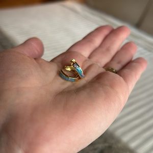 Opal Hoop Earrings